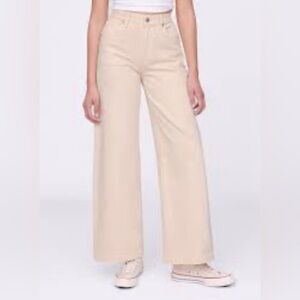 GAP Wide Leg High Rise 100% Cotton Zip Fly Vintage Tan‎ Khaki Pants Size 10R EUC